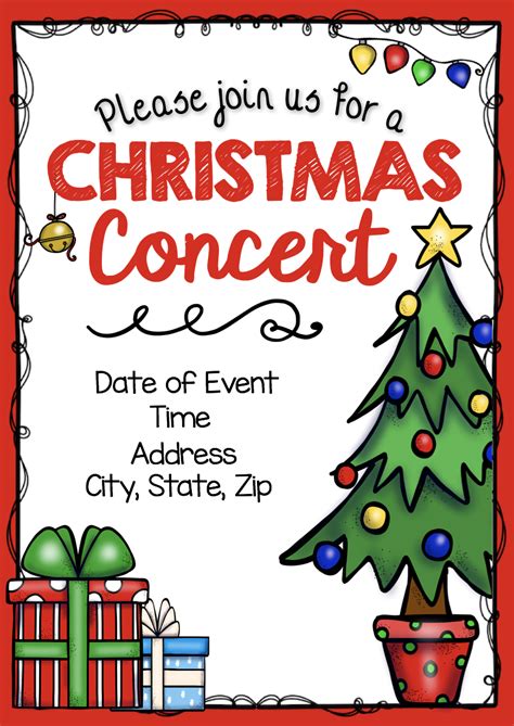 Christmas Concert BUNDLE Editable DIY Invitations Poster Flyer Flier ...