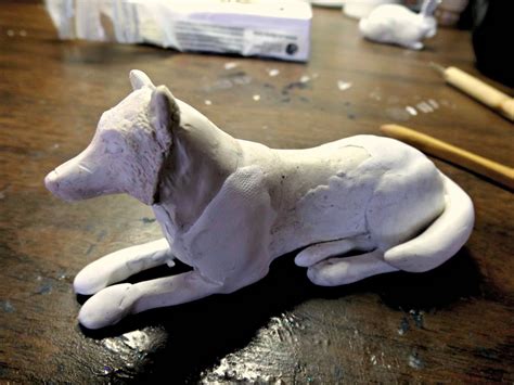 Holly's Creations in Clay: Wolf Sculpture Process