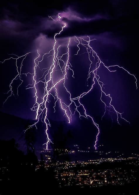 Purple Lightning Wallpaper