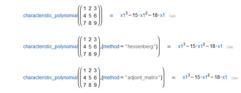 Characteristic polynomial