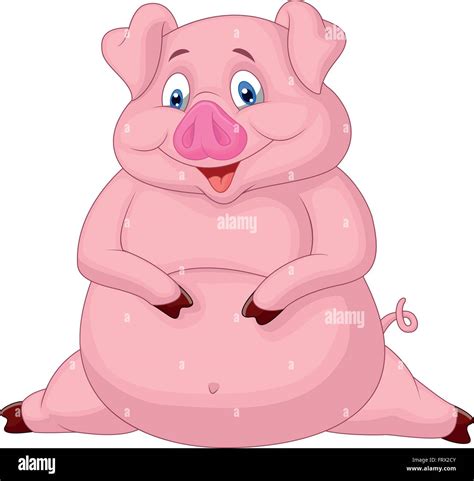 Fat pig cartoon Stock Vector Image & Art - Alamy