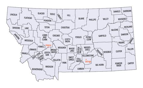 Montana County Map