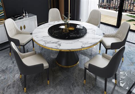 Buy Cleo Round Marble Top Dining Set | Fancy Homes