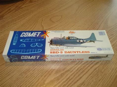 COMET DOUGLAS SBD-3 Dauntless Balsa Wood Plane Model Kit New In Shrinkwrap 3401 $35.00 - PicClick