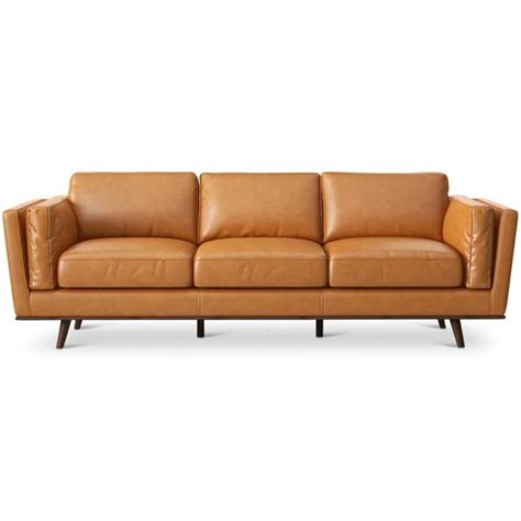 Save $282 • Calore 89'' Genuine Leather Sofa