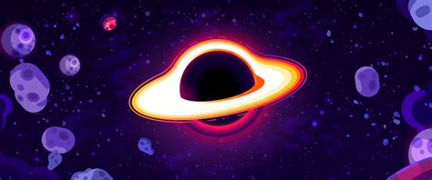 3440x1440 Resolution New Kurzgesagt Black Hole Art Minimalist 3440x1440 Resolution Wallpaper ...