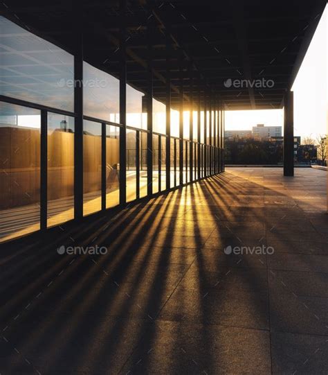 Exterior of the New National Gallery in Berlin, Germany Stock Photo by ...