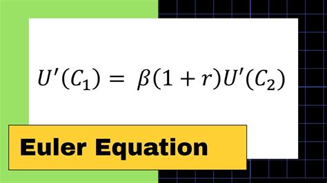 Deriving The Euler Equation - YouTube