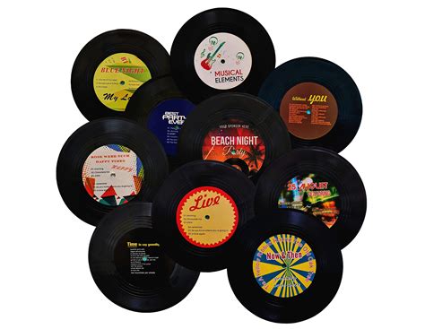 MINI ZOZI 7 inch Blank Vinyl Records Fake 10 Pieces in 1 Pack for Indie ...