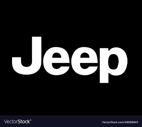 Jeep brand logo car symbol white design Royalty Free Vector