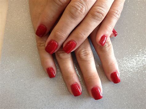 Acrylic nails with red gel polish | Nic Senior | Flickr