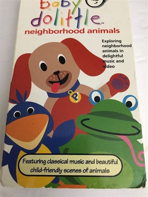 Baby Dolittle VHS Neighborhood Animals-TESTED-RARE VINTAGE COLLECTIBLE ...