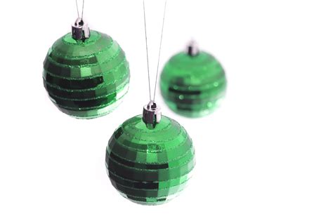 Photo of green hanging baubles | Free christmas images