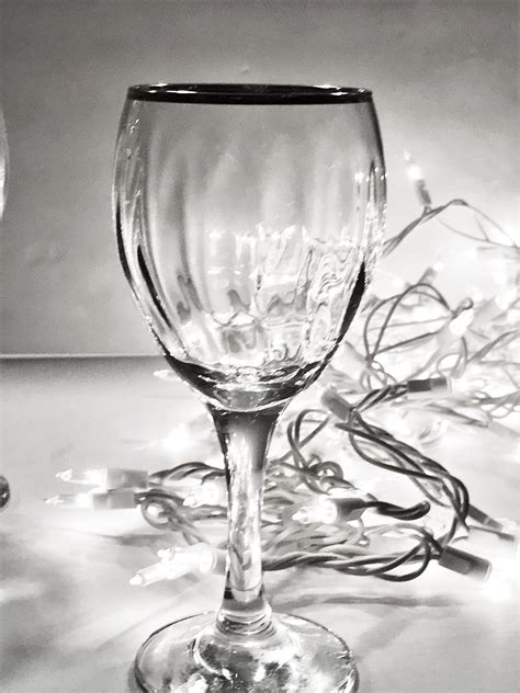 Vintage Optic Gold Rim Wine Glasses Vintage Barware Stemware Set of 4 ...