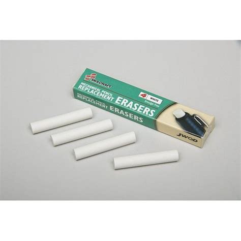 SKILCRAFT Dual Action Mechanical Pencil - Eraser Refills - Lead Pencil Eraser - 4/Box - White by ...