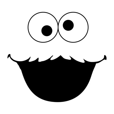 Sesame+Street+Cookie+Monster+Face+Templates | Face template, Sesame ...