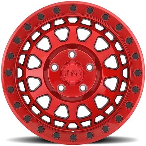 BLACK RHINO PRIMM CANDY RED W/BLACK BOLTS – Tyremagic