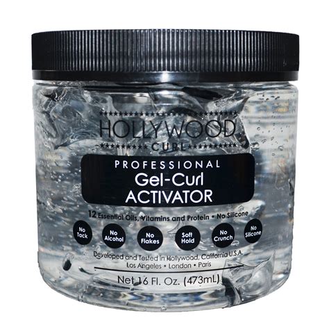 Hollywood Curl Gel Curl Activator with 12 Essential Oils, Vitamins and