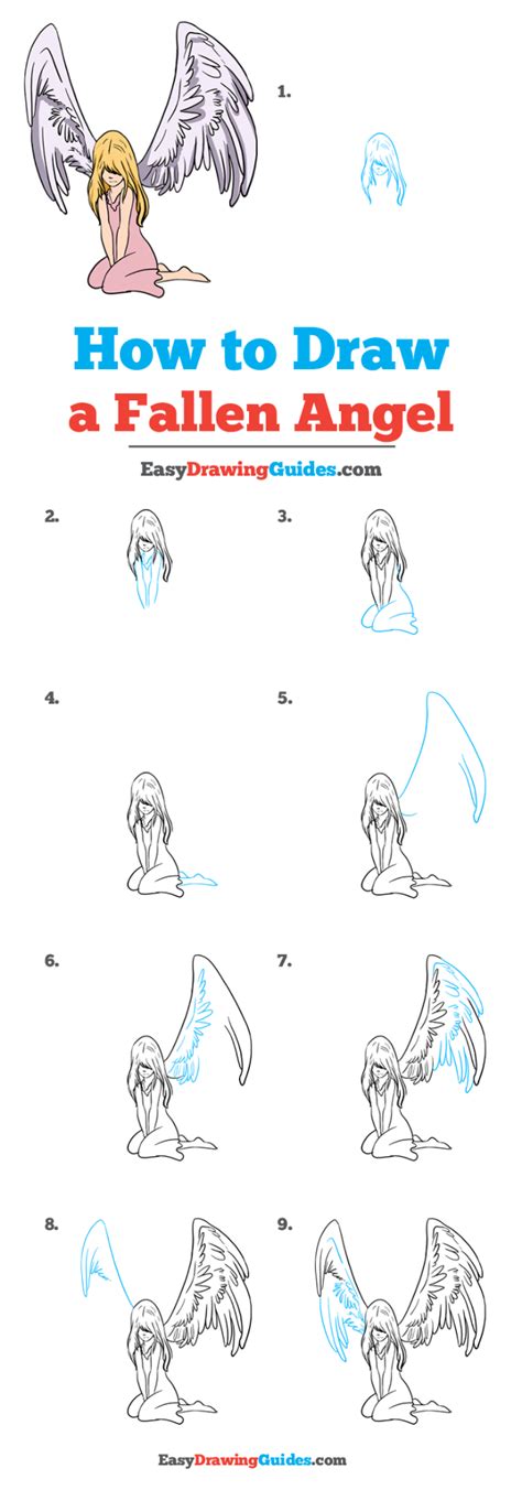 How to Draw a Fallen Angel - Really Easy Drawing Tutorial | Drawing ...