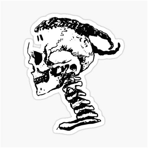 "xxxtentacion Skull Logo" Sticker for Sale by Novaque | Redbubble