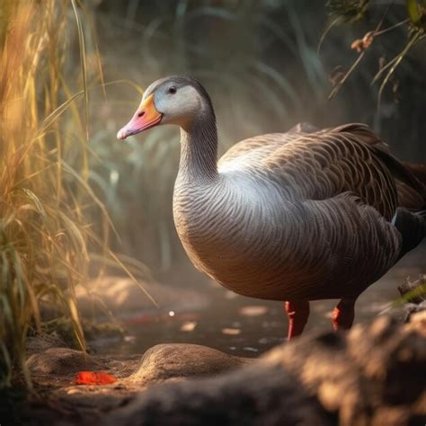 Premium AI Image | Goose in natural habitat generative AI