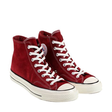 Converse Chuck Taylor 70 Hi Leather in Red for Men | Lyst