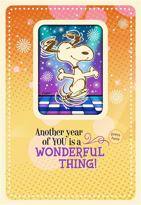 Peanuts® Snoopy Happy Dance Musical Birthday Card With Motion - Greeting Cards - Hallmark