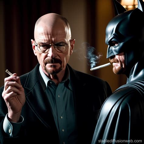 Walter White and Batman with a Joint | Stable Diffusion Online