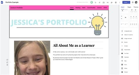 Student Portfolio Examples And Templates