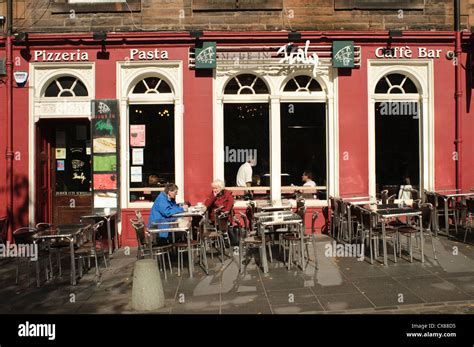 Italian restaurant, in Grassmarket, Edinburgh Stock Photo - Alamy