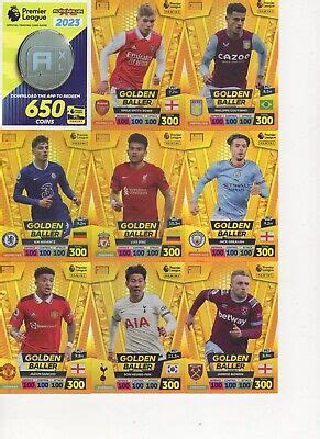 Panini Premier League 2023 Adrenalyn XL cards GOLDEN BALLERS and ...