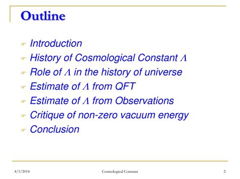 PPT - Cosmological Constant PowerPoint Presentation, free download - ID ...