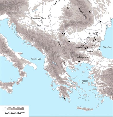 Map of the Middle, Late and Final Chalcolithic sites (4600-3700 BCE)... | Download Scientific ...