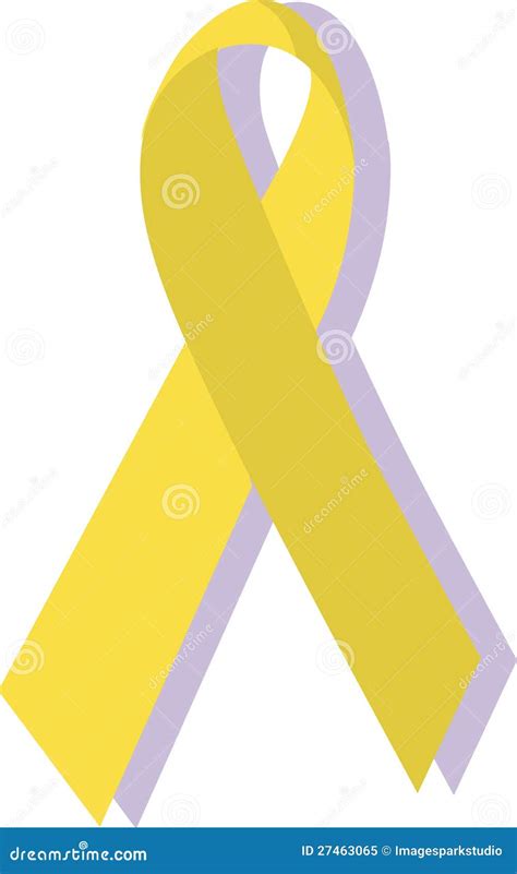 Yellow Ribbon; Military Support Stock Illustration - Illustration of ...