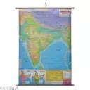 India Physical Map Chart Laminated Wall Chart (Size 100X75 CM) Perfect ...