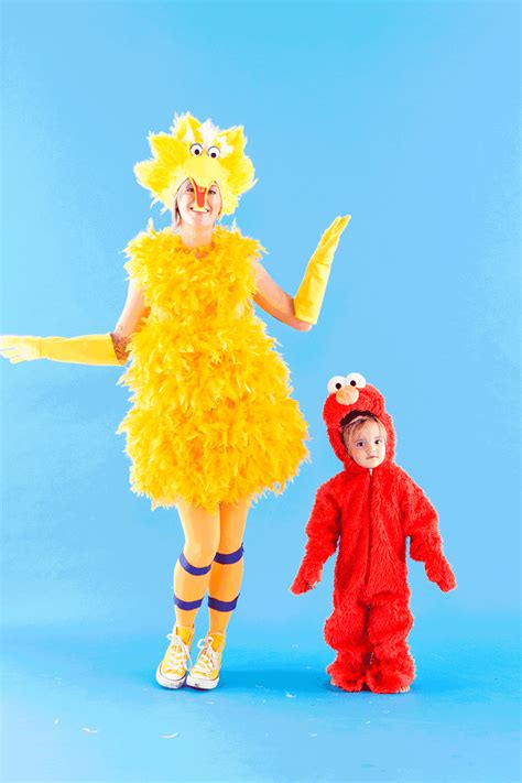 DIY Big Bird and Elmo Sesame Street Halloween Costumes GIF Halloween Costume Gif, Toddler ...