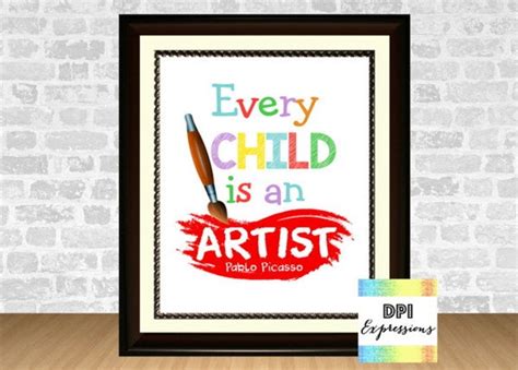 Every Child Is An Artist Printable Art Kids Wall Decor Art