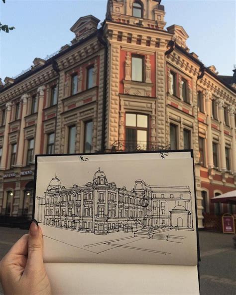 Hand Drawn Architectural Sketches by Adelina Gareeva | Architecture ...