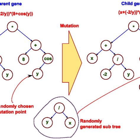 Schematic of mutation in Genetic Programming. | Download Scientific Diagram