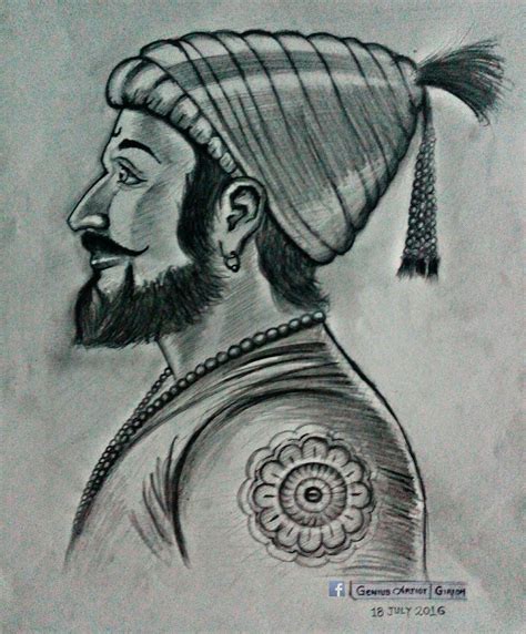 Pencil Sketch of Shivaji Maharaj: Capturing the Essence of a Legendary Warrior King