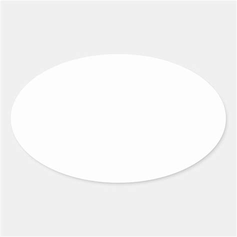 Blank Oval Sticker Stickers | Zazzle