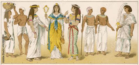 Various Egyptian Costume. Date: circa 3000 BC Stock Photo | Adobe Stock