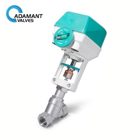 AV-5SEA Sanitary Electric Proportional Control Angle Seat Valve With Threaded Ends | Adamant Valves