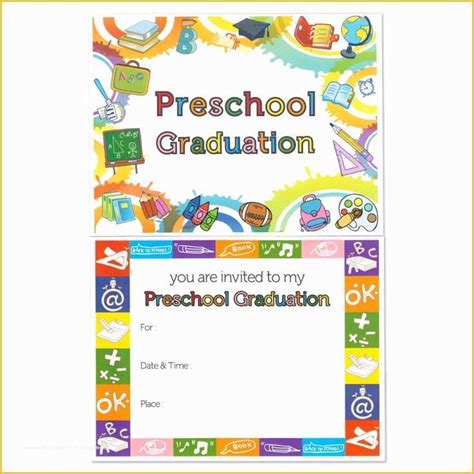 Free Printable Preschool Graduation Invitation Templates Of Preschool Graduation Announcement ...