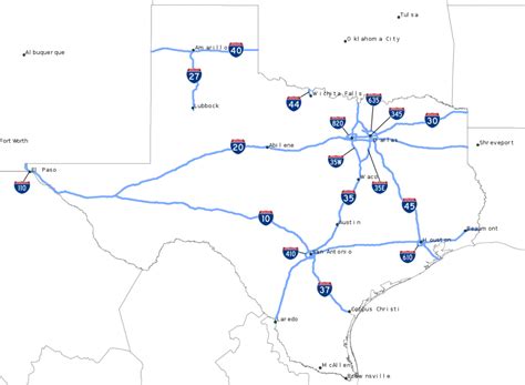 Liste Des Interstate Highways Du Texas — Wikipédia - Texas Interstate ...