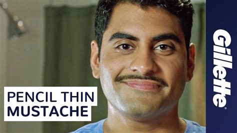 Mustache Styles: How to Shave a Pencil Thin Mustache | Gillette - YouTube