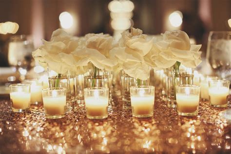 Rose and Votive Candle Centerpiece - Elizabeth Anne Designs: The Wedding Blog