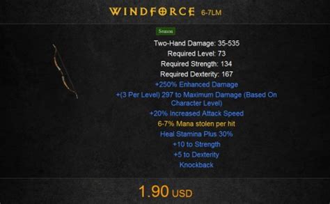 Windforce - Diablo 2 Resurrected Equipment Trade