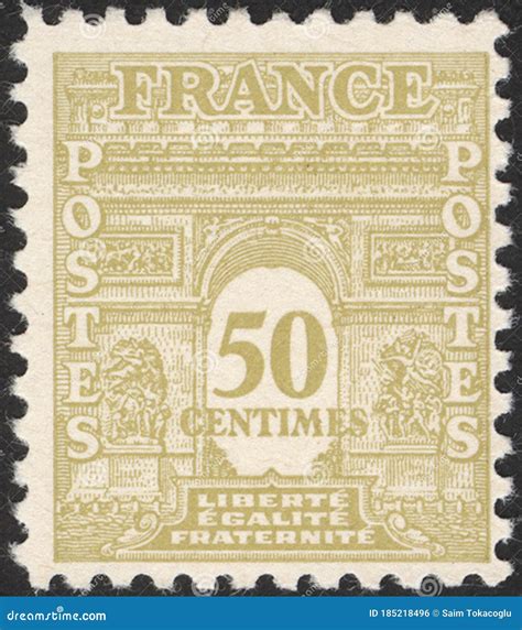 Stamp Printed in the France. Stamp Printed by France Editorial Photo ...