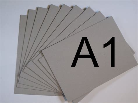 10 in a pack A1 PAPER SIZE Greyboard Thick Card 2000 microns 2mm grey ...